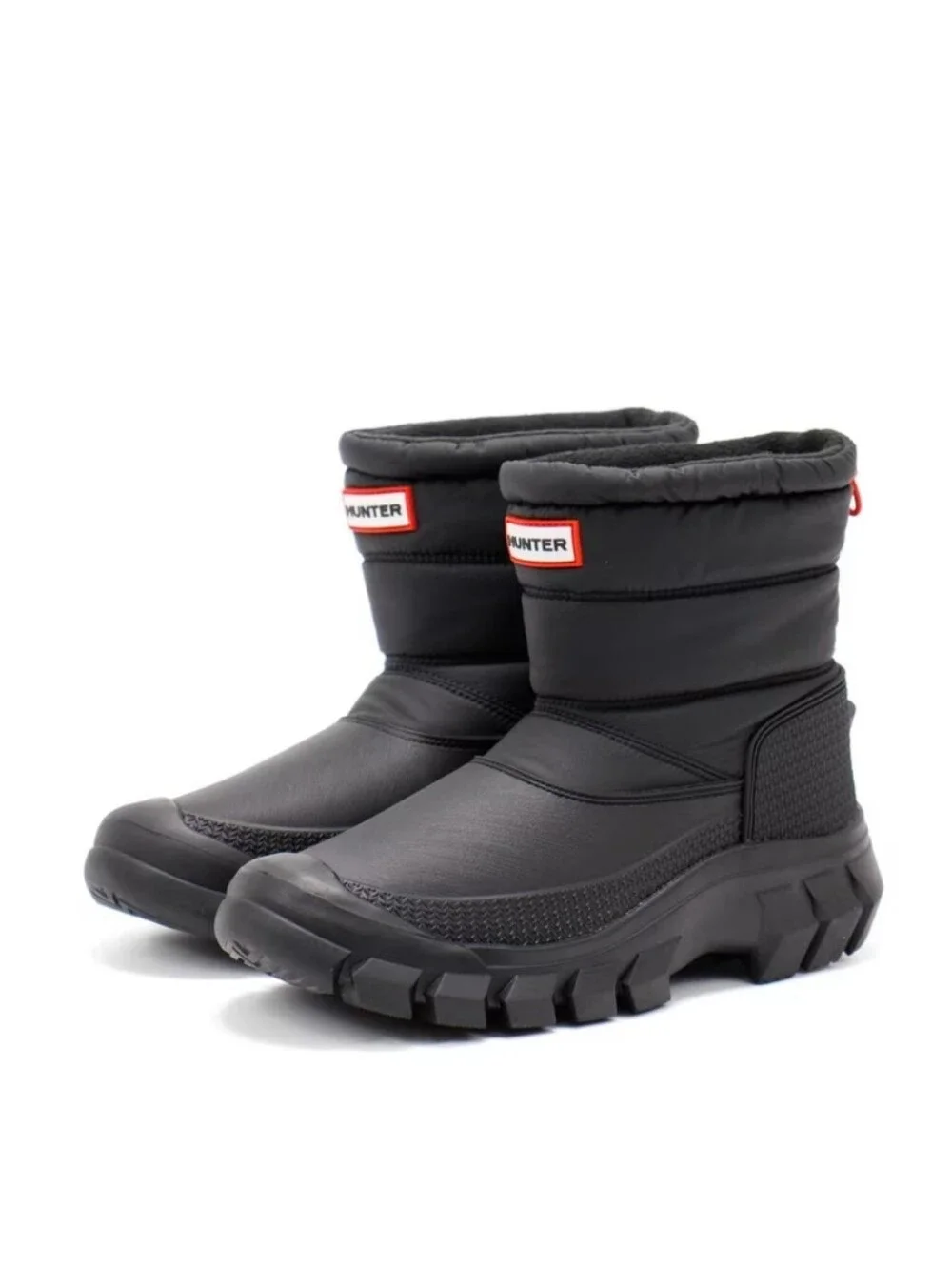 Hunter Women’s Intrepid Short Snow Boot Pull-On Black Insulated US 7 EU 38 UK 5